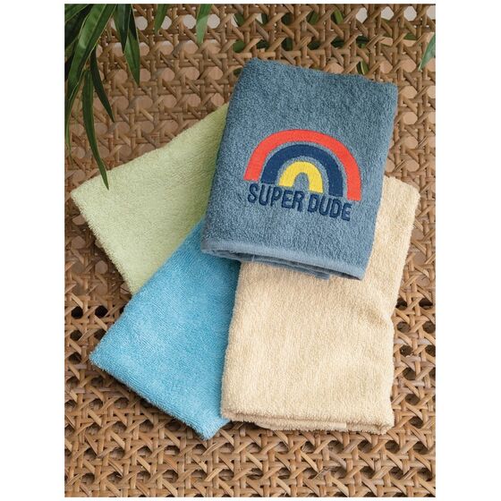 Palamaiki Σετ 4 Πετσετάκια Μπανιου Kids Bath 40x60 SUPER Εμπριμέ