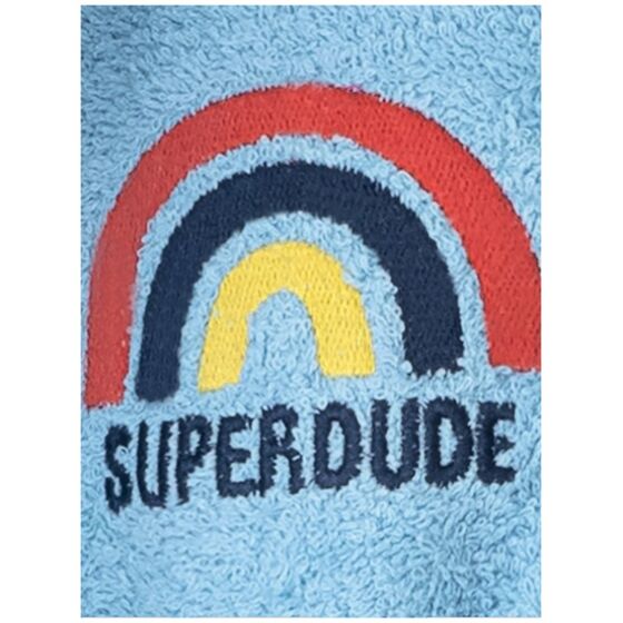 Palamaiki Μπουρνούζι με Κουκούλα Kids Bath SUPER DUDE CIEL 6-8 Μπλε