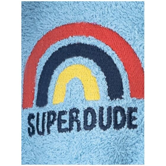 Palamaiki Μπουρνούζι με Κουκούλα Kids Bath SUPER DUDE CIEL 6-8 Μπλε