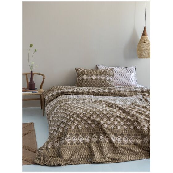 Palamaiki Σετ Μονά Σεντόνια Fashion Life 170x260 FL6218 Χωρίς Λάστιχο Καφέ