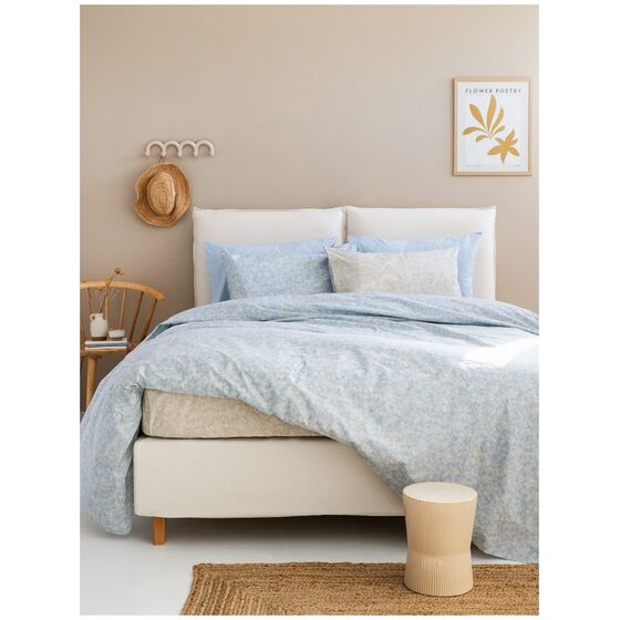Palamaiki Σετ Μονά Σεντόνια Fashion Life 170x260 FL6233 Χωρίς Λάστιχο Γαλάζιο