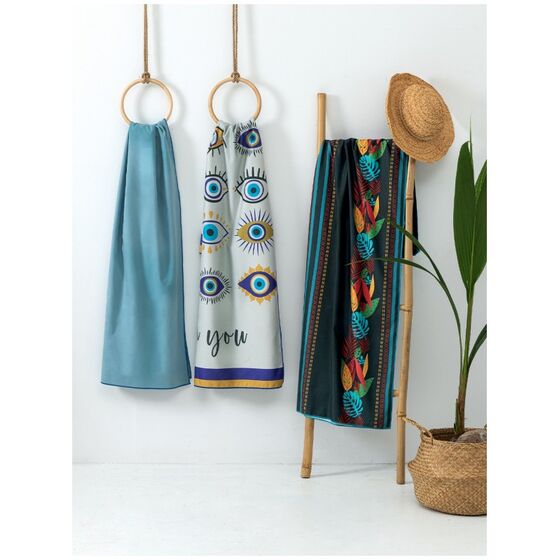 Palamaiki Πετσέτα Θαλάσσης Beach Collection 90x160 EM31 Μαύρο