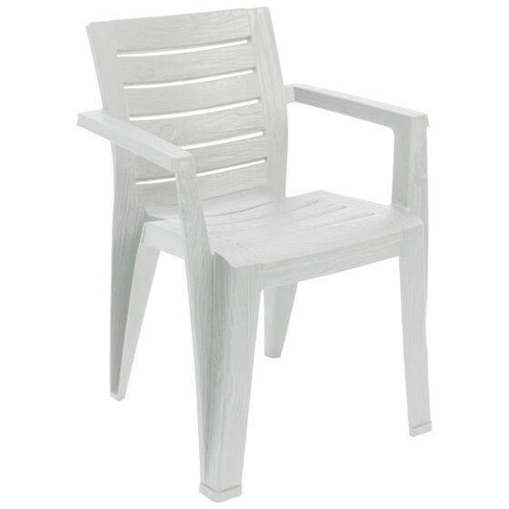 TOOMAX Σετ Τραπέζι DAVIDE + 4 Καρέκλες MAREA Όψη Φυσικού Ξύλου Λευκό