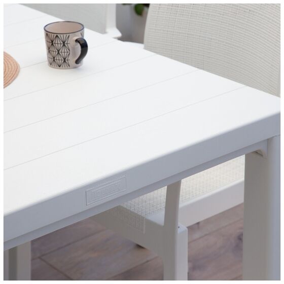 TOOMAX Σετ Τραπέζι DAVIDE + 4 Καρέκλες MAREA Όψη Φυσικού Ξύλου Λευκό