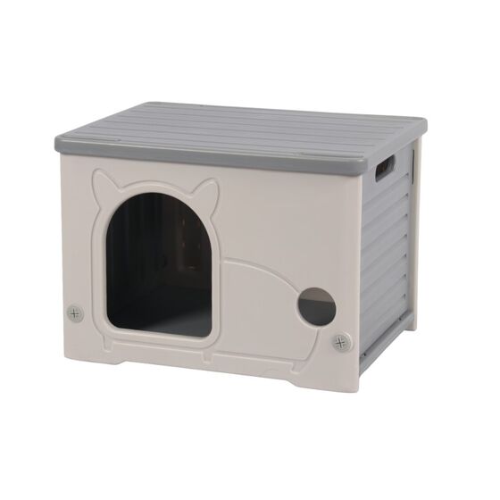 VESTA Σπίτι Σκύλου Small 54x41.3x38.5cm Λευκό Πάγου - Γκρι