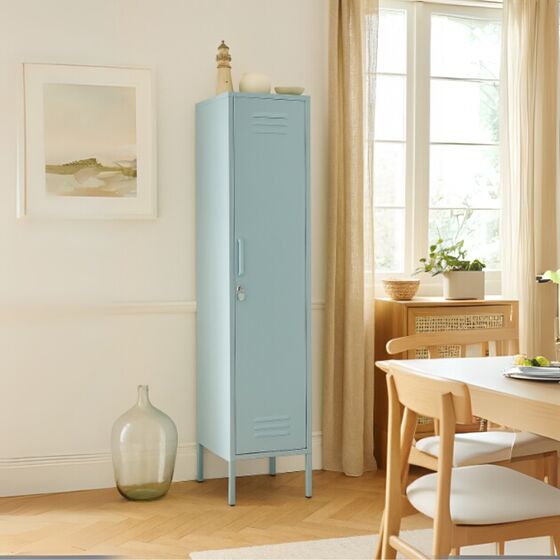 STEELEN COLOR Μεταλλική Ντουλάπα 40x45x190cm Πάχους 0.7mm Εσωτερικού Χώρου με Πόδια Baby Blue