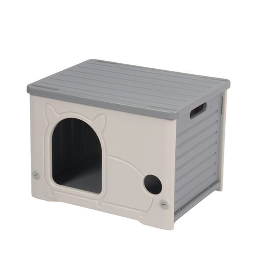 VESTA Σπίτι Σκύλου Small 54x41.3x38.5cm Λευκό Πάγου - Γκρι