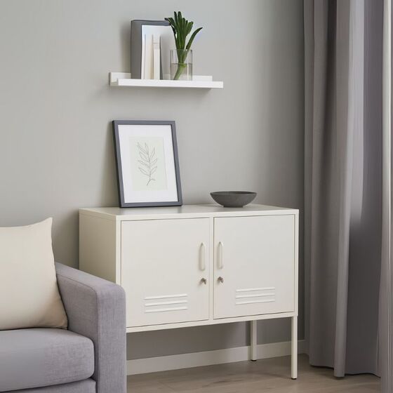 STEELEN COLOR Μεταλλικός  Μπουφές 100x40x70cm Πάχους 0.7mm Εσωτερικού Χώρου με Πόδια Signal Cotton White