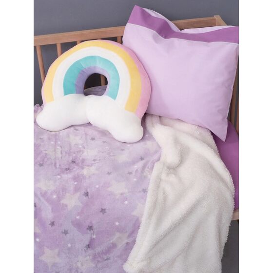 Palamaiki Κουβέρτα Λίκνου Flannel Fleece 80x90 SKY GIRL Μωβ