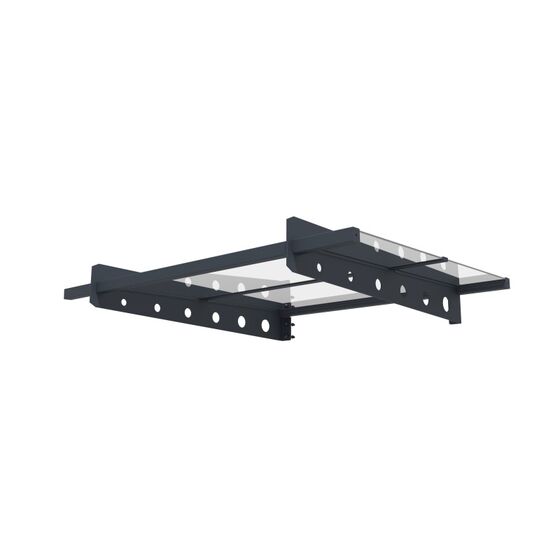 VESTA Στέγαστρο Πόρτας/Παραθύρου 100x80cm Αλουμίνιο Πάχους 2.5mm Πολυκαρμπονικό Πάνελ Πάχους 3mm 12kg Ανθρακί-Διάφανο