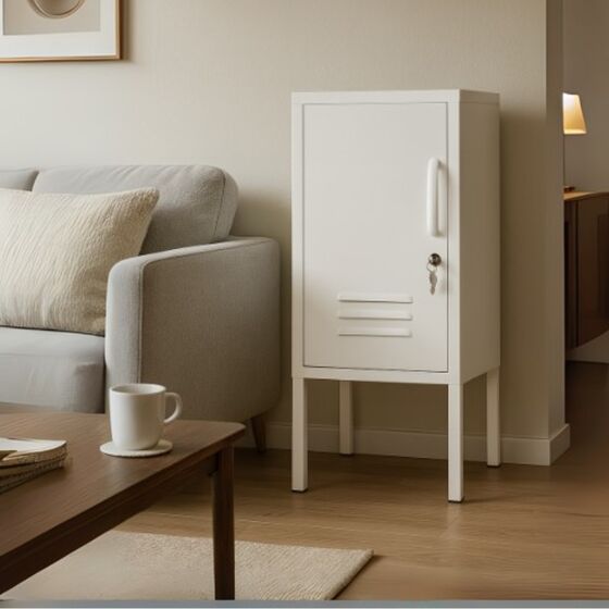 STEELEN COLOR Μεταλλική Ντουλάπα 40x45x50cm Πάχους 0.7mm Εσωτερικού Χώρου με Πόδια Cotton White