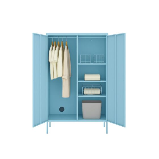 STEELEN COLOR Μεταλλική Ντουλάπα 90x55x190cm Πάχους 0.7mm Εσωτερικού Χώρου με Πόδια Baby Blue
