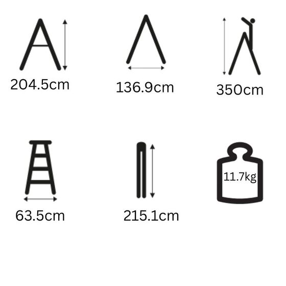 Σκάλα Fiberglass Διπλή-Σχήμα ''Λ'' (8+8) Επαγγελματική Σκαλιά Αλουμινίου Μόνωση ΜΑΧ Ύψος 180.6cm Βάρος 11.7kg MAX Αντοχή 150kg Πιστοποίηση EN131 TUV EN 61478 [CLONE] [CLONE]