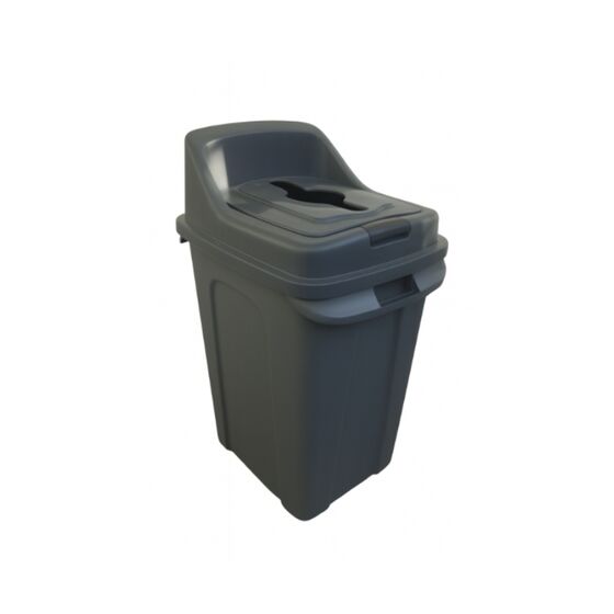 PLANET Κάδος Απορριμμάτων Ανακύκλωσης 50lt 45x35x68cm 2.5kg Πλαστικός Επαγγελματικός/Οικιακός με Άνοιγμα Ανθρακί