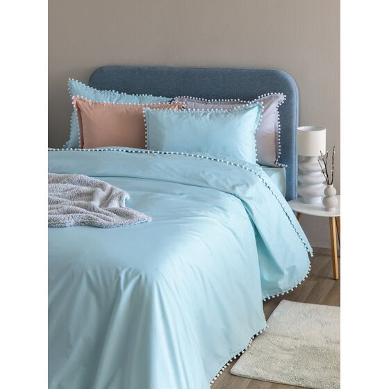 Palamaiki Παπλωματοθήκη Μονή 170x240 PON-PON CIEL Μπλε