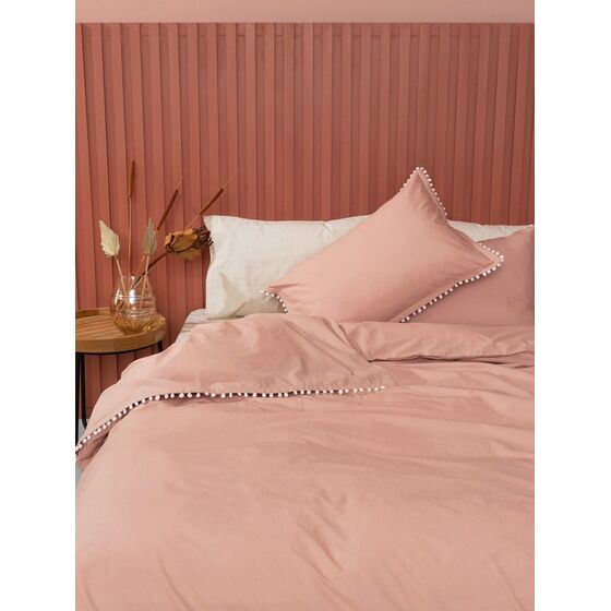 Palamaiki Παπλωματοθήκη Μονή 170x240 PON-PON ROSE Ροζ