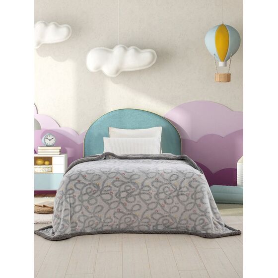 Palamaiki Κουβερτα Fleece Μονή Φωσφοριζέ 160x220 TRIP Γκρι