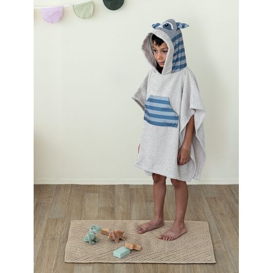 Palamaiki Poncho Kids Bath RACOON Γκρι