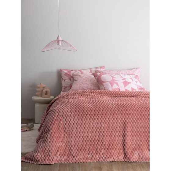 Palamaiki Κουβέρτα Fleece 160x220 ASTER ROSE Ροζ