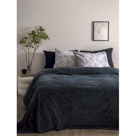 Palamaiki Κουβέρτα Fleece 160x220 ASTER COAL Γκρι