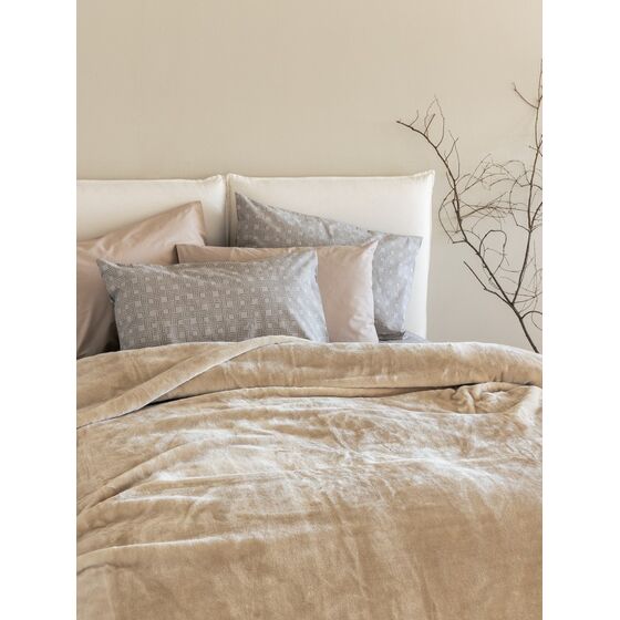 Palamaiki Κουβέρτα Βελουτέ 160x220 DREAM VELOUR/3 SANDY Μπεζ