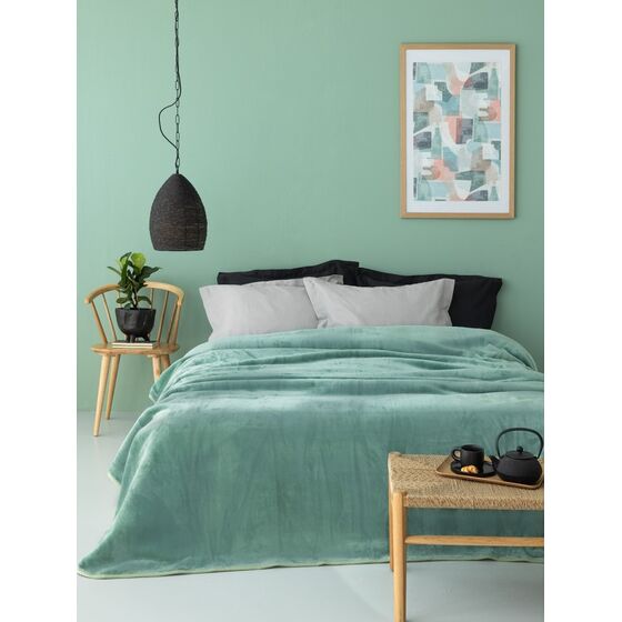 Palamaiki Κουβέρτα Βελουτέ 220x240 DREAM VELOUR/3 GREEN Πράσινο