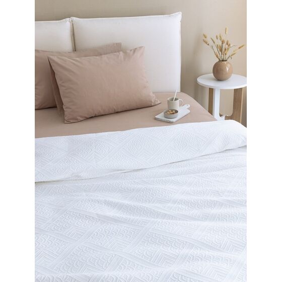 Palamaiki Κουβέρτα 250x260 CARLA WHITE Λευκό