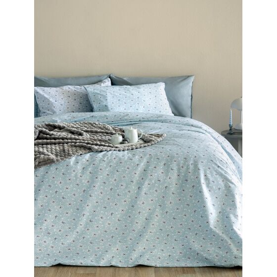 Palamaiki Σετ Παπλωματοθήκη Υπέρδιπλη Fashion Life 240x250 FL6259 Γαλάζιο