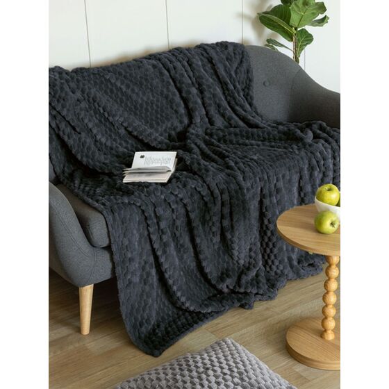 Palamaiki Κουβέρτα Fleece 160x220 ASTER COAL Γκρι