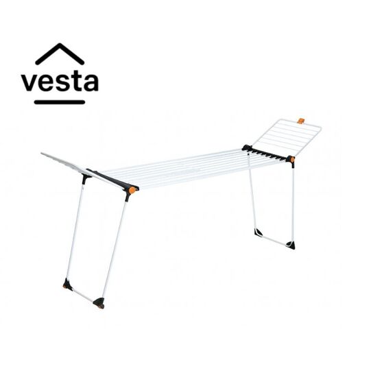 VESTA Απλώστρα Ρούχων από Ατσάλι με Επίστρωση Αλουμινίου Επεκτεινόμενη 226-316x55x130cm 3φυλλη DryMAX Άπλωμα 30m με Μανταλάκια Βάρος 5.58kg