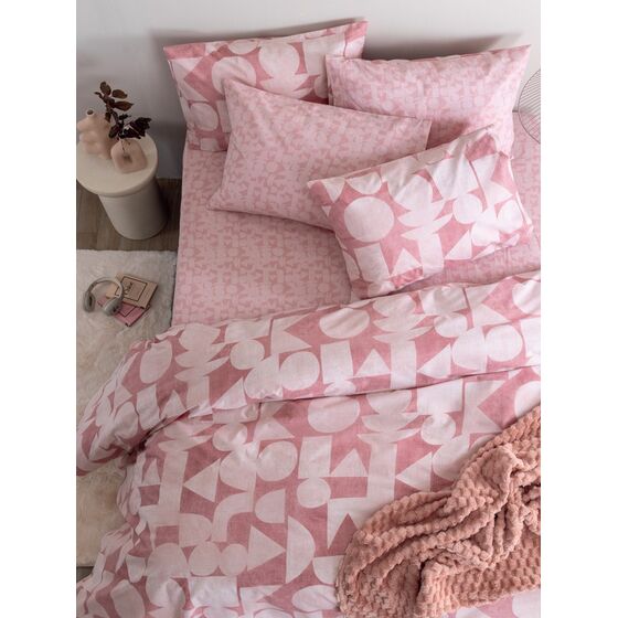 Palamaiki Σετ Παπλωματοθήκη Υπέρδιπλη Fashion Life 240x250 FL6289 Ροζ
