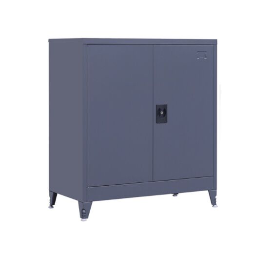 STEELEN LITE Μεταλλική Ντουλάπα 90x40x100cm Πάχους 0.4mm με 1 Ράφι και Ρυθμιζόμενα Πόδια - 2 Αποθηκευτικοί Χώροι Ανθρακί Ματ