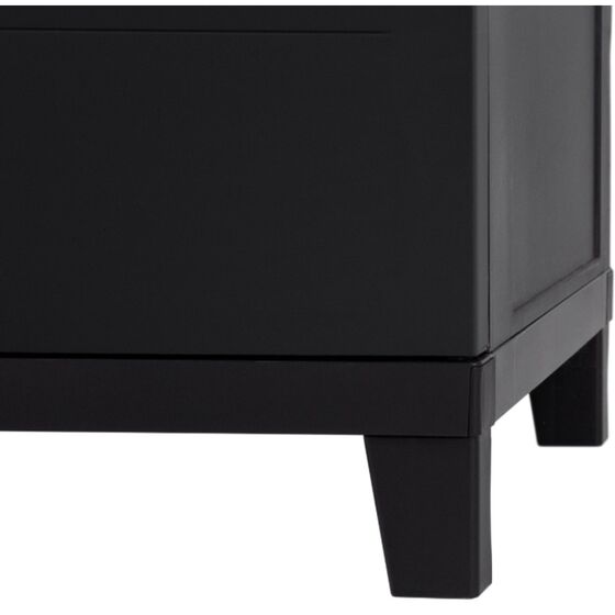 TOOMAX Ιταλίας PRIME Πλαστική Ντουλάπα 66x40x172cm 10.9kg με Χώρισμα-5 Χώρους και Πόδια MAX Αντοχή 15kg Ανθρακί -Γκρι