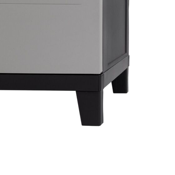 TOOMAX Ιταλίας MOB PRIME Πλαστική Ντουλάπα 66x40x88cm 5.64kg με Ράφια και Πόδια  MAX Αντοχή 15kg Ανθρακί-Γκρι