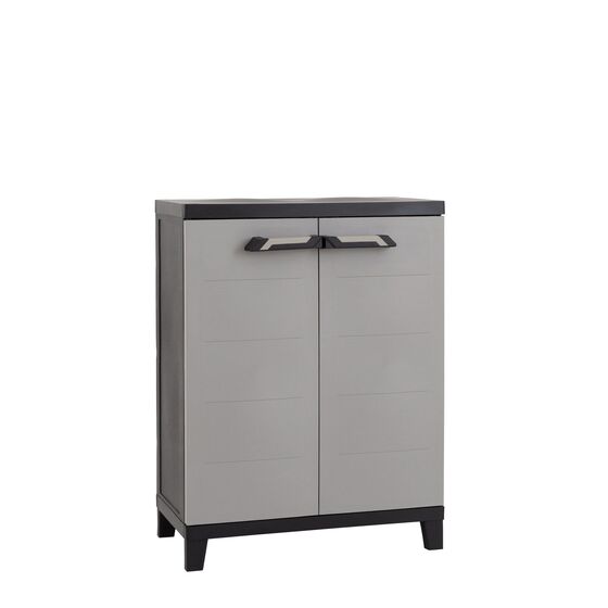 TOOMAX Ιταλίας MOB PRIME Πλαστική Ντουλάπα 66x40x88cm 5.64kg με Ράφια και Πόδια  MAX Αντοχή 15kg Ανθρακί-Γκρι