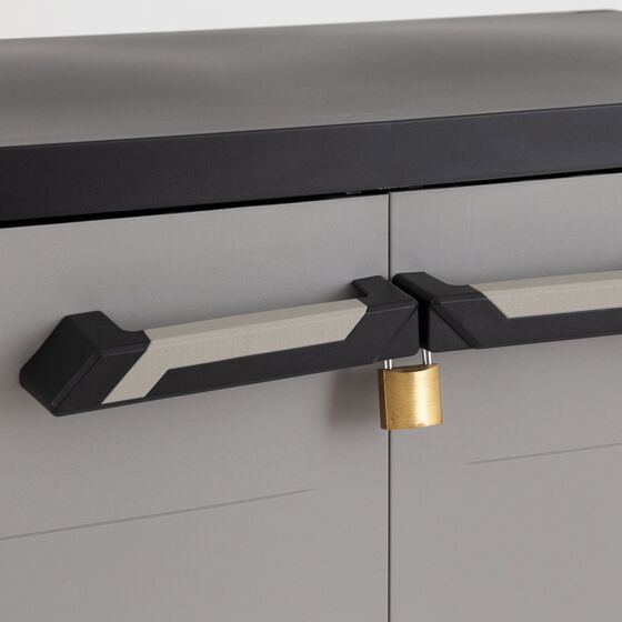 TOOMAX Ιταλίας MOB PRIME Πλαστική Ντουλάπα 66x40x88cm 5.64kg με Ράφια και Πόδια  MAX Αντοχή 15kg Ανθρακί-Γκρι