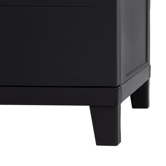 TOOMAX Ιταλίας MOB SMART Πλαστική Ντουλάπα 66x40x88cm 10kg με Ράφια και Πόδια  MAX Αντοχή 15kg Μαύρο