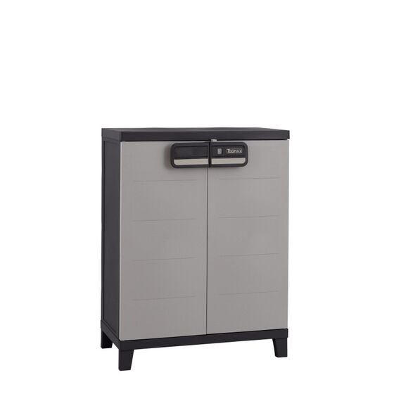 TOOMAX Ιταλίας MOB SMART Πλαστική Ντουλάπα 66x40x88cm 5.64kg με Ράφια και Πόδια  MAX Αντοχή 15kg Ανθρακί-Γκρι