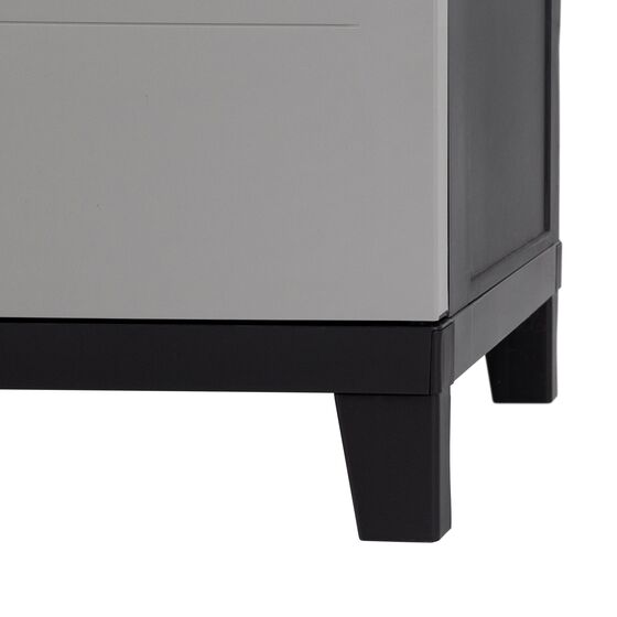 TOOMAX Ιταλίας MOB SMART Πλαστική Ντουλάπα 66x40x88cm 5.64kg με Ράφια και Πόδια  MAX Αντοχή 15kg Ανθρακί-Γκρι