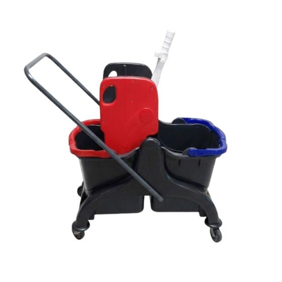 VESTA Καρότσι Σφουγγαρίσματος Επαγγελματικό 84x42x94cm με 2 Κουβάδες + Πρέσσα 50lt 8.3kg με Ρόδες Μπλε-Κόκκινο