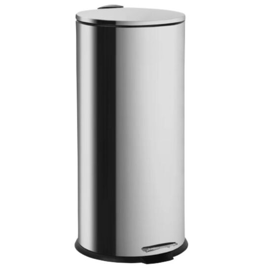 VESTA Κάδος Απορριμμάτων INOX  30lt Ø29.5x64.5cm SOFT CLOSE 3.25kg με Πεντάλ και Εσωτερικό Κάδο