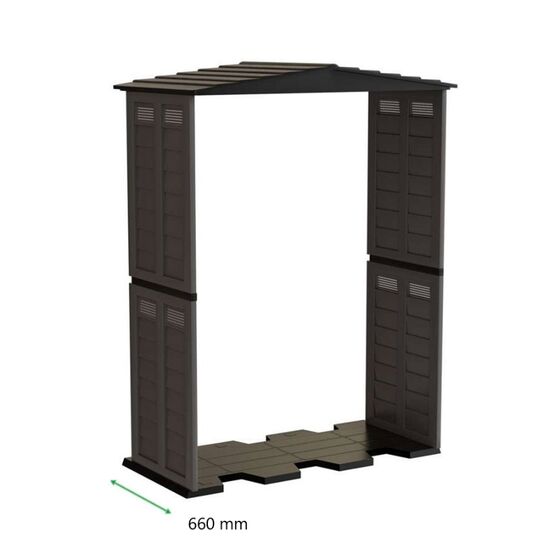ARTPLAST Ιταλίας Επέκταση Αποθήκης Κήπου 660mm Βαρέως Τύπου Πλαστική  25,3kg  GARDEN SHED BASIC Γκρι - Ανθρακί