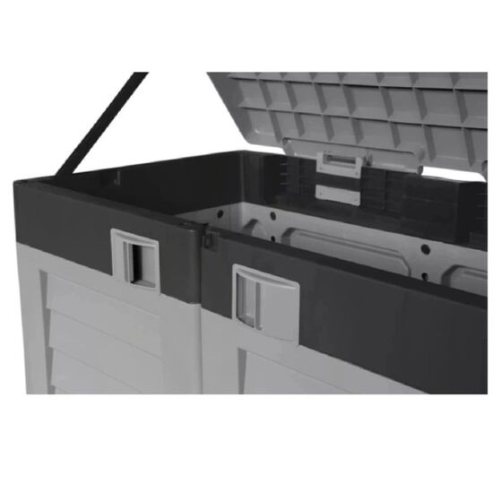 ARTPLAST Ιταλίας Αποθήκη Κήπου - Μπαούλο Βαρέως Τύπου Πλαστικό 1.04m² 146x87x119cm 42.8kg 1200 Lt GARDEN STORAGE Γκρι - Ανθρακί