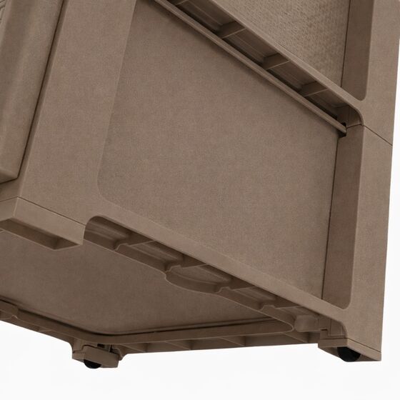 ARTPLAST Ιταλίας Συρταριέρα Πλαστική 4όροφη 39x38.5x80cm RATTAN HARMONY  Γκρι Καφέ