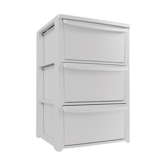 ARTPLAST Ιταλίας Συρταριέρα Πλαστική 3όροφη 39x38.5x60cm SNAPPY  Λευκή