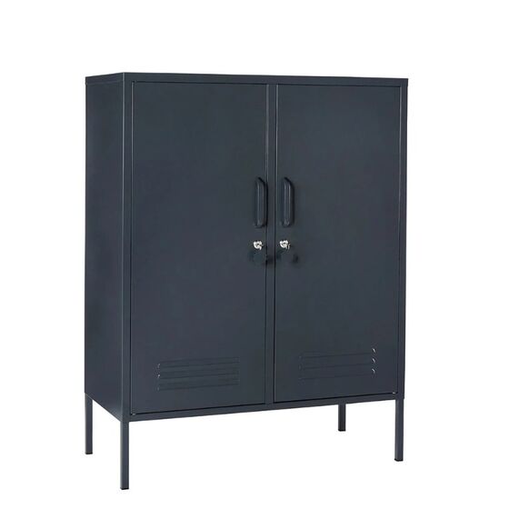STEELEN COLOR Μεταλλική Ντουλάπα 80x40x90cm Πάχους 0.4mm Εσωτερικού Χώρου με Πόδια Slate Grey