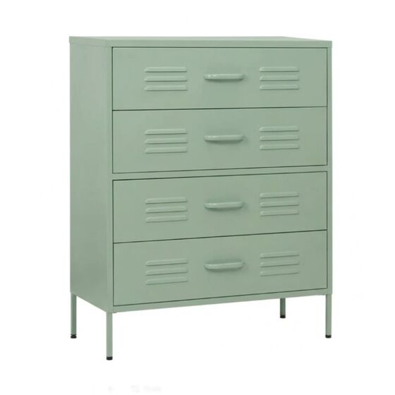 STEELEN COLOR Συρταριέρα 115x35x190cm Πάχους 0.8mm Εσωτερικού Χώρου με Πόδια Pastel Green