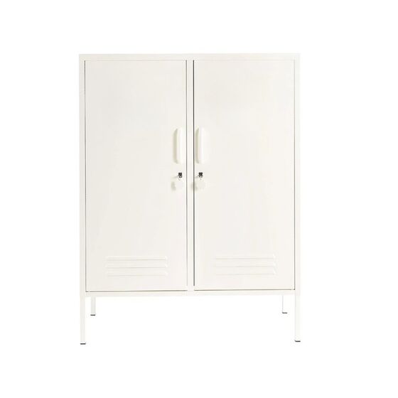 STEELEN COLOR Μεταλλική Ντουλάπα 80x40x90cm Πάχους 0.4mm Εσωτερικού Χώρου με Πόδια Cotton White