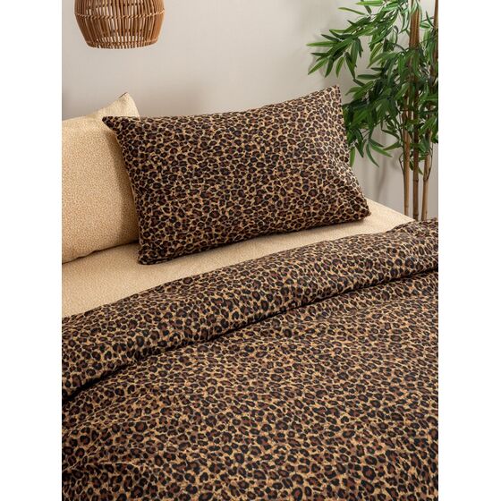 Palamaiki Σετ Υπέρδιπλα Σεντόνια Fashion Life 240x265 FL6299 Με Λάστιχο Καφέ