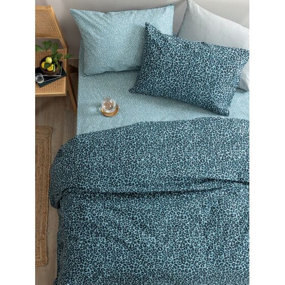 Palamaiki Σετ Υπέρδιπλα Σεντόνια Fashion Life 240x265 FL6300 Με Λάστιχο Μπλε